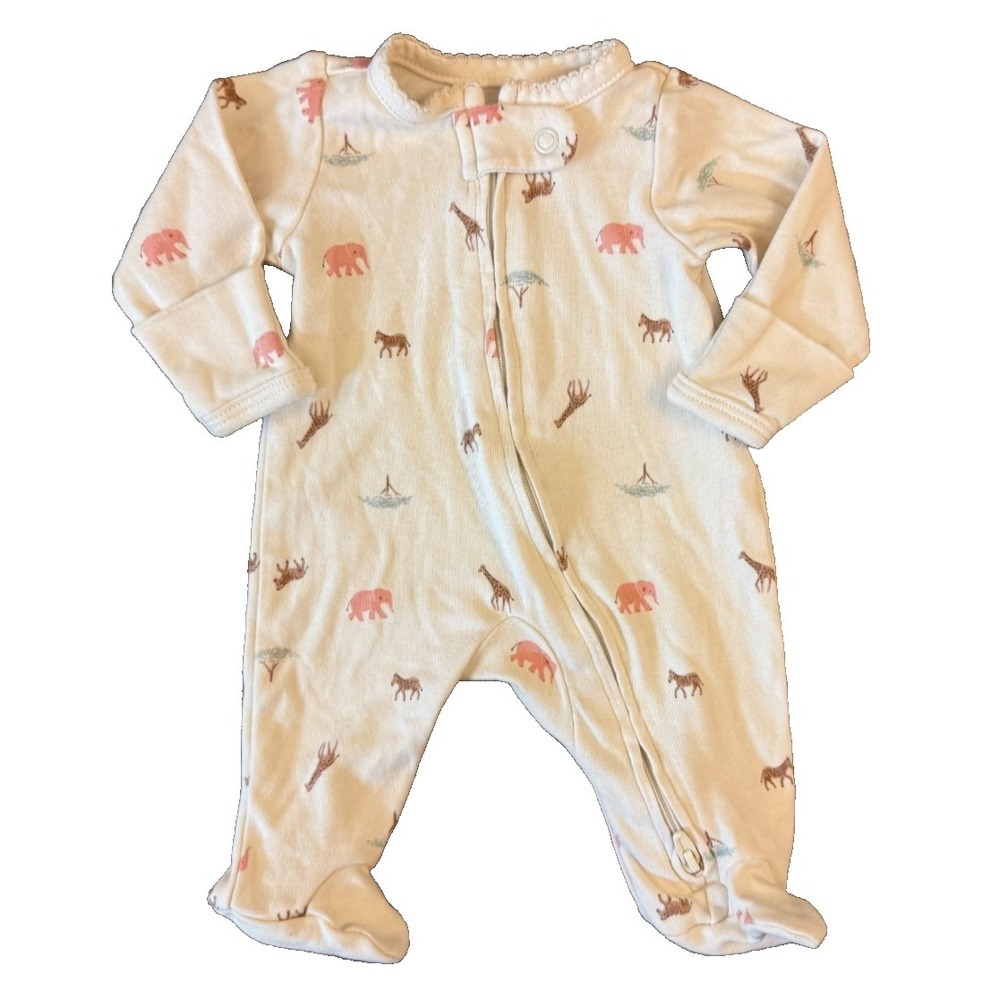 Carters Baby Girl Preemie Sleeper Animals Romper Outfit Footie Reborn Doll Zebra